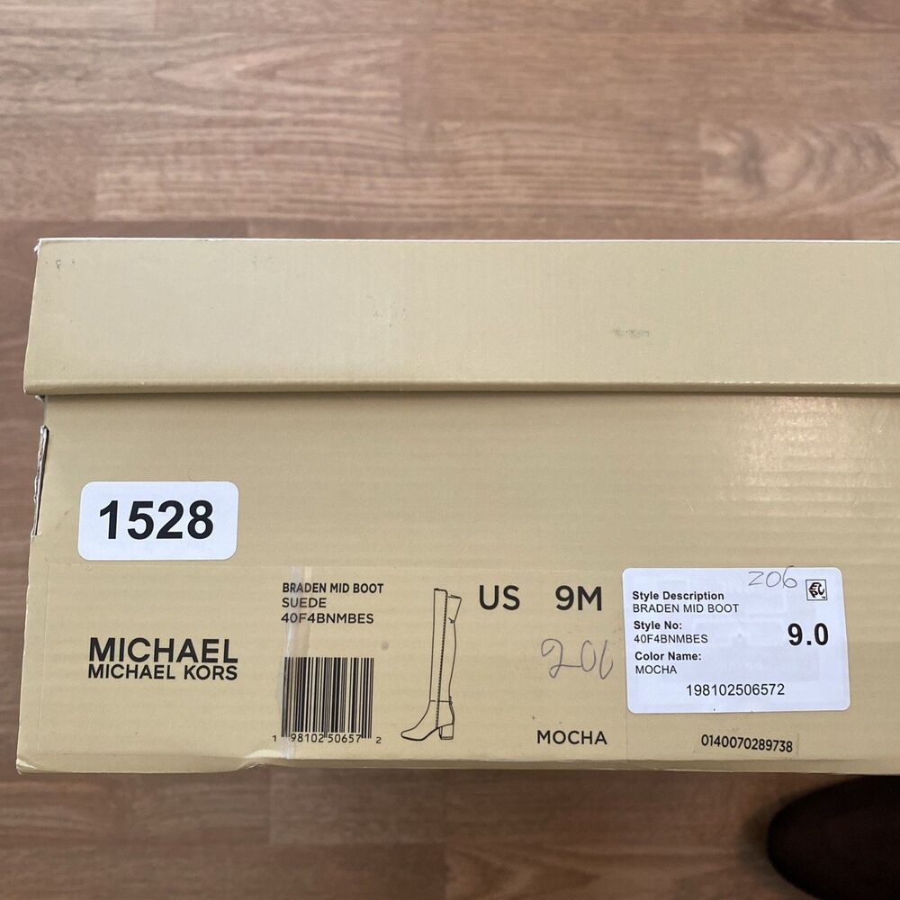 Michael Kors Boots Womens Size 9M Brown Braden Mid Knee High Suede New - Picture 3 of 10